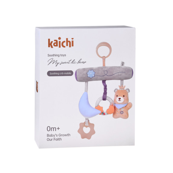 Prívesok na postieľku s hryzátkom a medvedíkom KAICHI My Sweet Bear