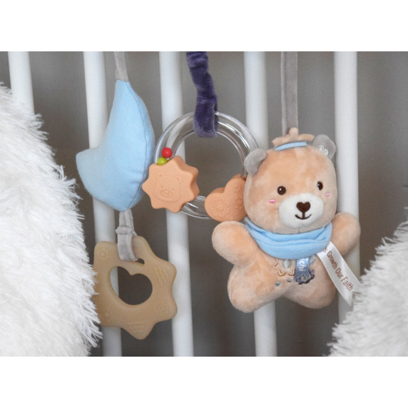Prívesok na postieľku s hryzátkom a medvedíkom KAICHI My Sweet Bear