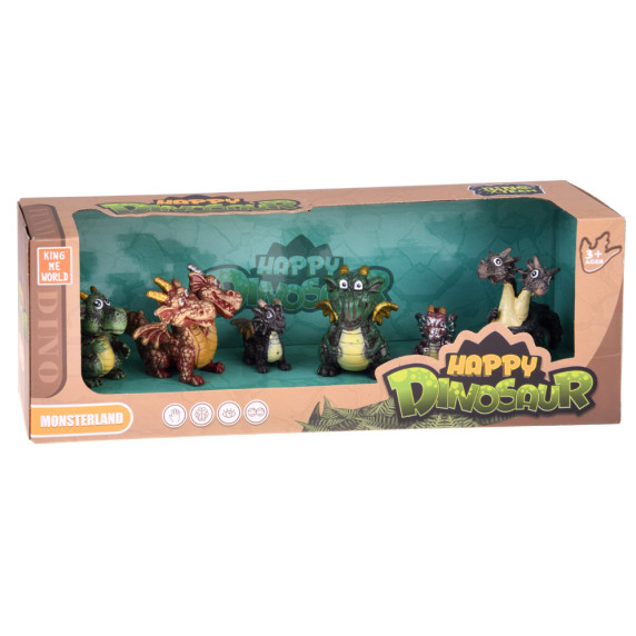 Set de figurine cu dinozauri – 6 piese HAPPY DINOSAUR – versiunea B
