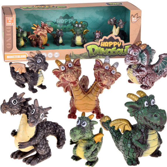 Set de figurine cu dinozauri – 6 piese HAPPY DINOSAUR – versiunea B