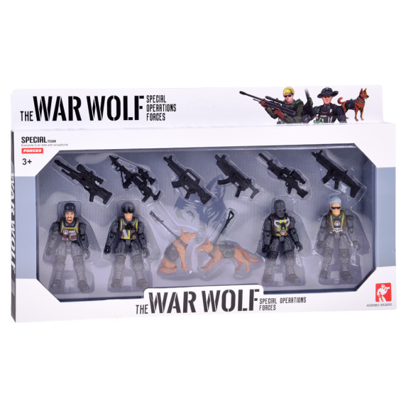 Set de figurine militare cu 12 elemente  -  WAR WOLF