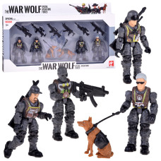 Set de figurine militare cu 12 elemente  -  WAR WOLF - 