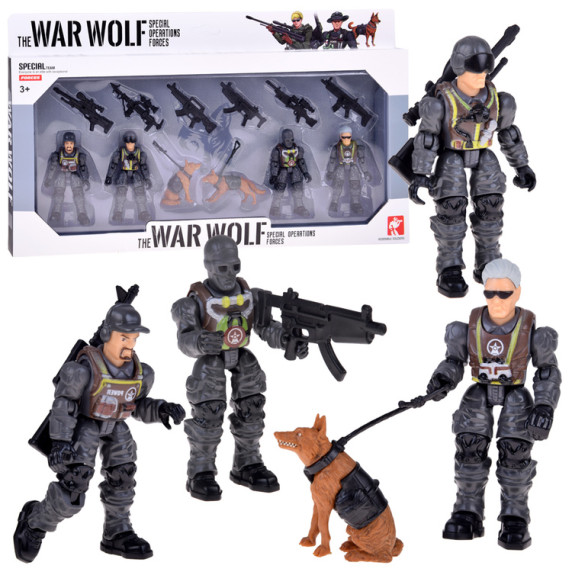 Set de figurine militare cu 12 elemente  -  WAR WOLF