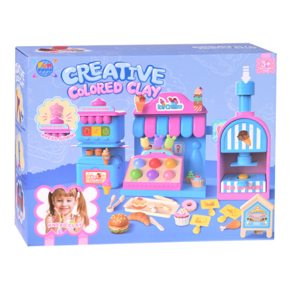 Kreatívna sada Zmrzlináreň a cukráreň s plastelínou CREATIVE COLOR CLAY