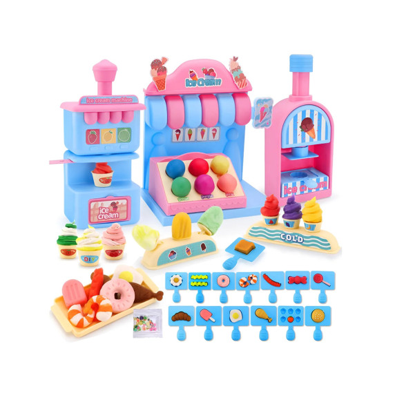 Kreatívna sada Zmrzlináreň a cukráreň s plastelínou CREATIVE COLOR CLAY