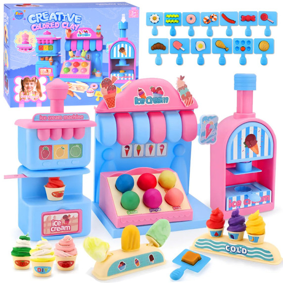 Kreatívna sada Zmrzlináreň a cukráreň s plastelínou CREATIVE COLOR CLAY