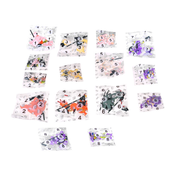 Set creativ din 563 elemente pentru copii - FLOWER CLUSTERS