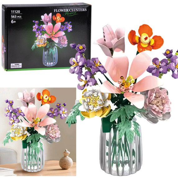 Set creativ din 563 elemente pentru copii - FLOWER CLUSTERS