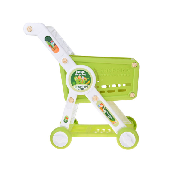 Nákupný vozík s potravinami 31 prvkov HOME SUPERMARKET - zelený