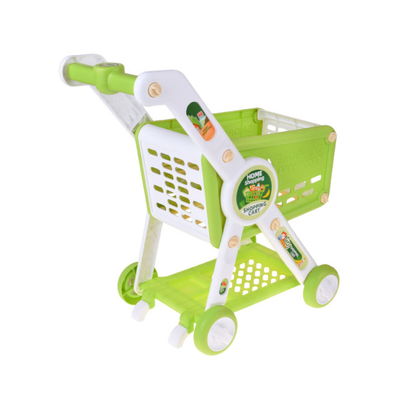 Nákupný vozík s potravinami 31 prvkov HOME SUPERMARKET - zelený