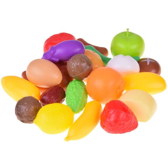 Nákupný vozík s potravinami 31 prvkov HOME SUPERMARKET - ružový