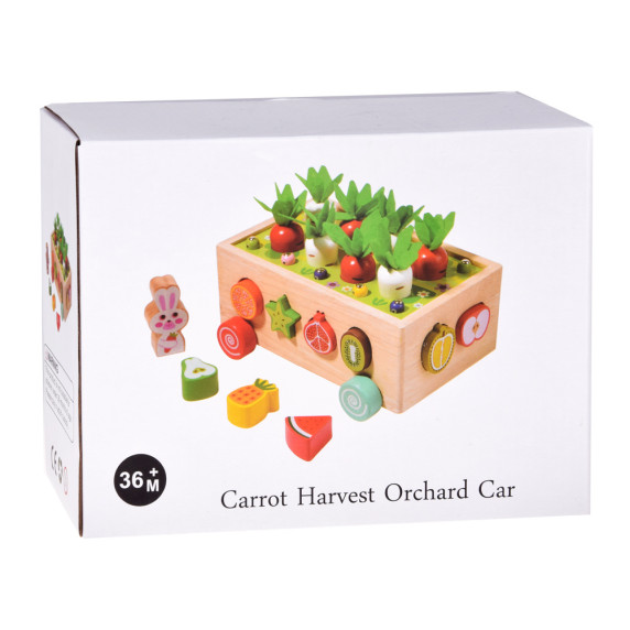 Cărucior din lemn pentru sortare – CARROT HARVEST ORCHARD CAR