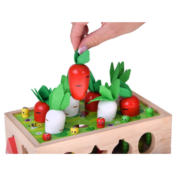 Cărucior din lemn pentru sortare – CARROT HARVEST ORCHARD CAR