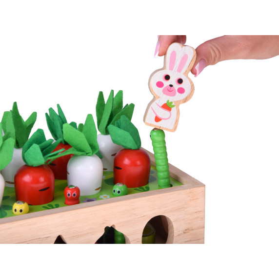 Cărucior din lemn pentru sortare – CARROT HARVEST ORCHARD CAR
