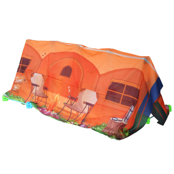 Set creativ de construcții din paie , 89 buc. - CREATIVE FORTS