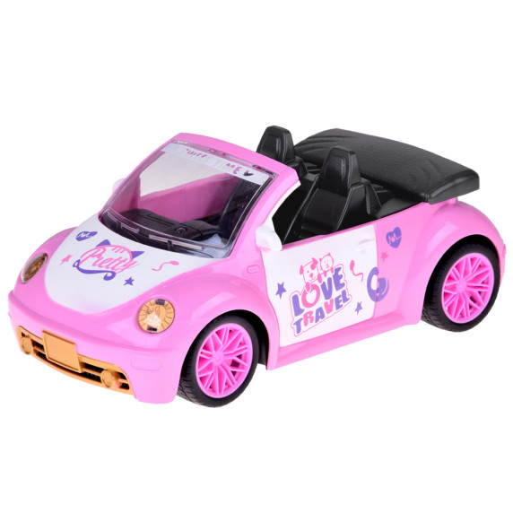 Mașină decapotabilă roz cu telecomandă pentru păpuși -  PRINCESS´S VEHICLE