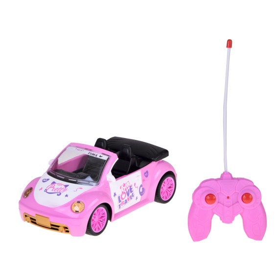 Mașină decapotabilă roz cu telecomandă pentru păpuși -  PRINCESS´S VEHICLE