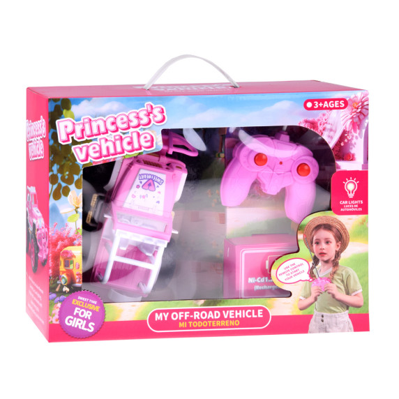 Mașina RC roz off-road pentru păpuși cu telecomandă - PRINCESS´S VEHICLE