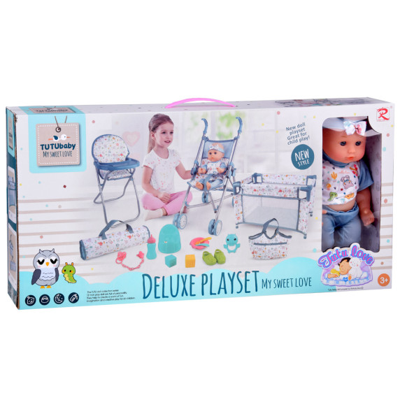 Păpușă cu accesorii – set de 16 piese TUTUBABY My Sweet Love