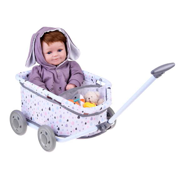 Kočík pre bábiky, vozík s rukoväťou DOLL WAGON