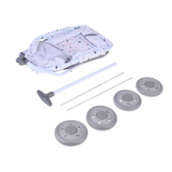 Kočík pre bábiky, vozík s rukoväťou DOLL WAGON