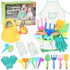 Set de grădinărit pentru copii – șorț și unelte în geantă CHILDREN'S GARDENING SET - 