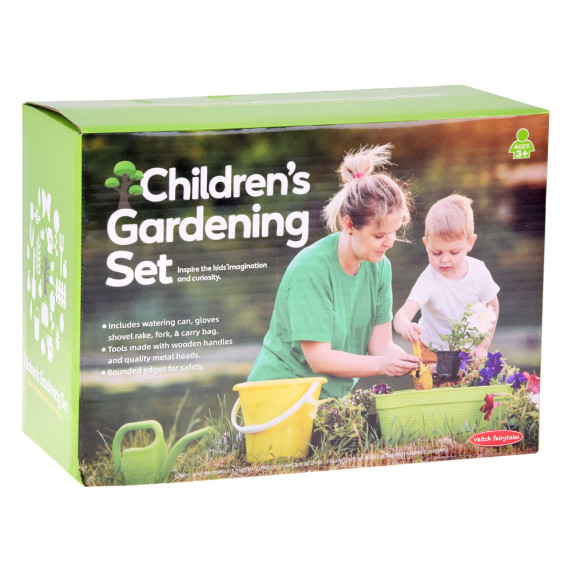 Set de grădinărit pentru copii – șorț și unelte în geantă CHILDREN'S GARDENING SET