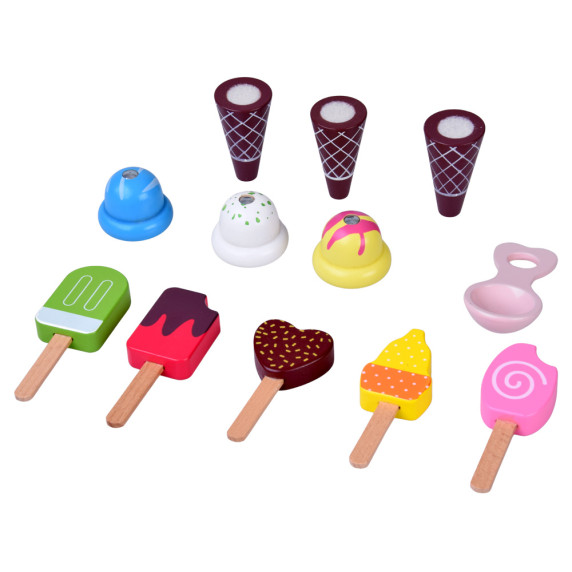 Drevený vozík zmrzlináreň na kolieskach Drevený vozík zmrzlináreň na kolieskach