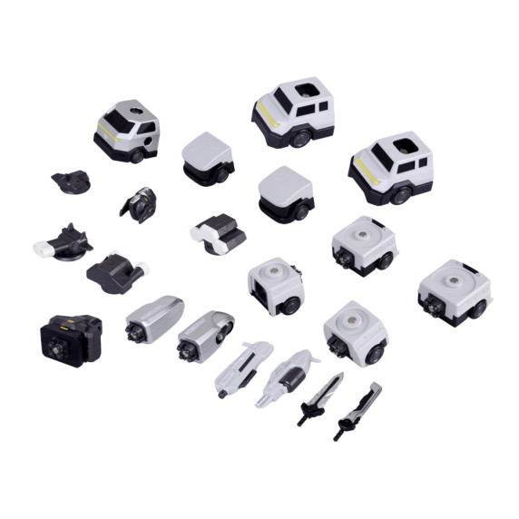 Mágneses transformer robot 2az1-ben MAGNET MECHA - Ezüst