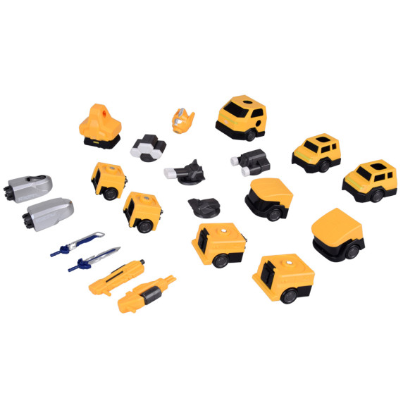 Robot magnetic transformer 2 în 1 MAGNET MECHA – galben