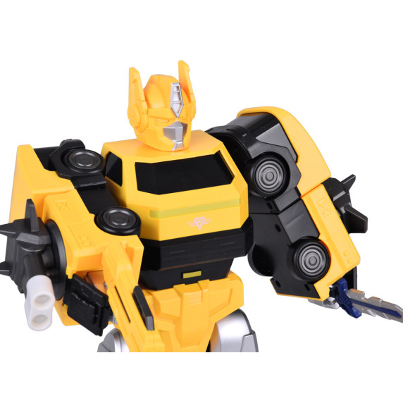 Robot magnetic transformer 2 în 1 MAGNET MECHA – galben