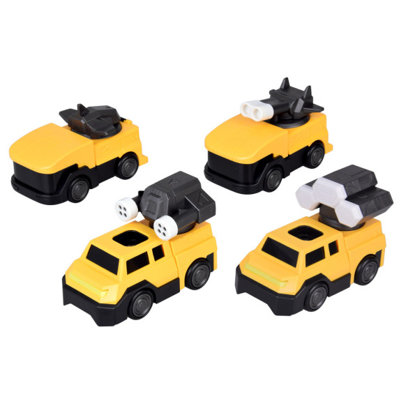 Robot magnetic transformer 2 în 1 MAGNET MECHA – galben