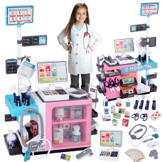 Játék egészségügyi központ, kórház és gyógyszertár MINI MEDICAL CENTER - Rózsaszín - 