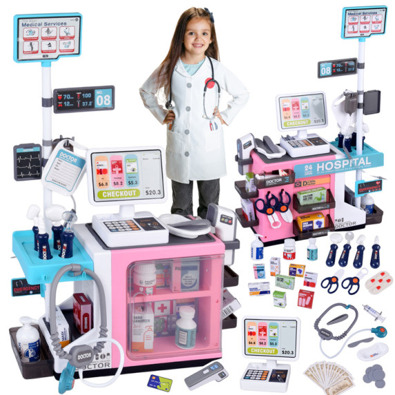 Játék egészségügyi központ, kórház és gyógyszertár MINI MEDICAL CENTER - Rózsaszín