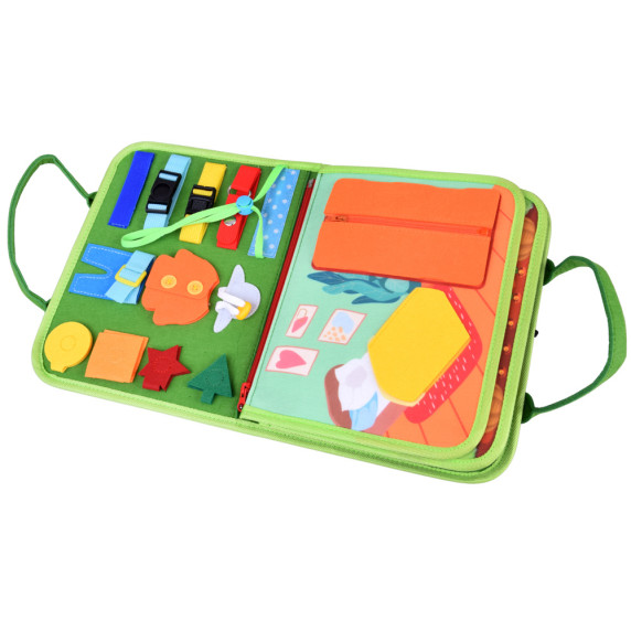 Vzdelávacia manipulačná knižka MY BUSY BOOK - safari zvieratká