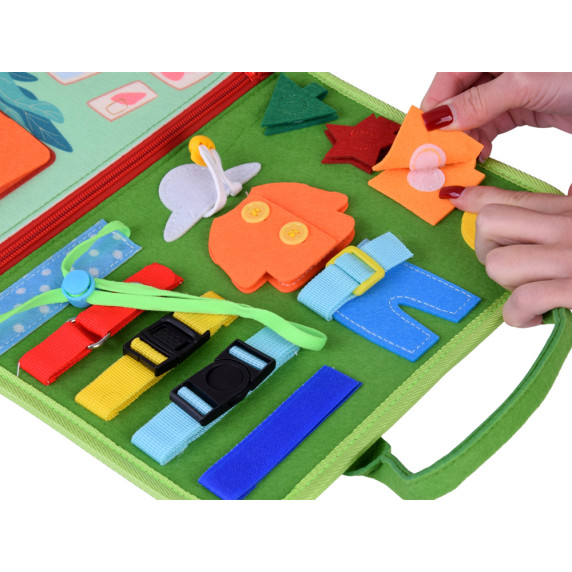 Vzdelávacia manipulačná knižka MY BUSY BOOK - safari zvieratká