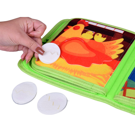 Vzdelávacia manipulačná plstená knižka MY FIRST FARM BOOK - farma