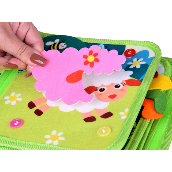 Vzdelávacia manipulačná plstená knižka MY FIRST FARM BOOK - farma