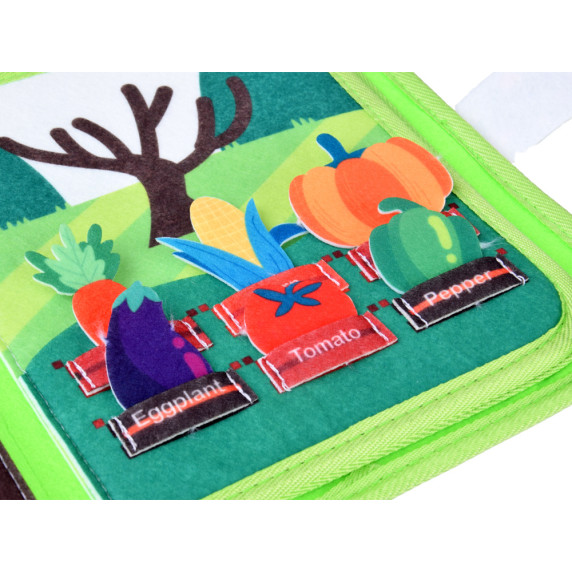 Vzdelávacia manipulačná plstená knižka MY FIRST FARM BOOK - farma