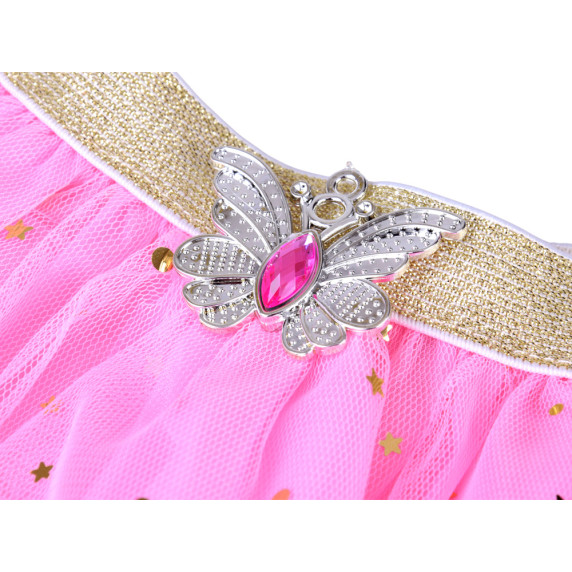 Tündérmesés hercegnő jelmez pillangós szoknya és ékszerszett PRINCESS - Rózsaszín