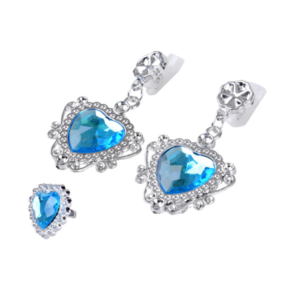 Jégkirálynő hercegnő jelmez, köpeny és ékszerszett PRINCESS - Kék