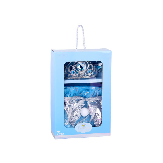 Jégkirálynő hercegnő jelmez, köpeny és ékszerszett PRINCESS - Kék