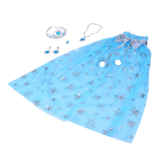 Jégkirálynő hercegnő jelmez, köpeny és ékszerszett PRINCESS - Kék