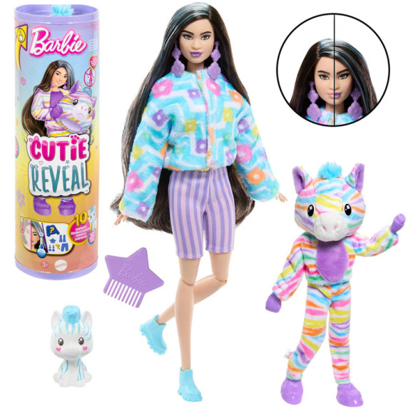 Bábika Barbie Cutie Reveal ZEBRA s príslušenstvom MATTEL