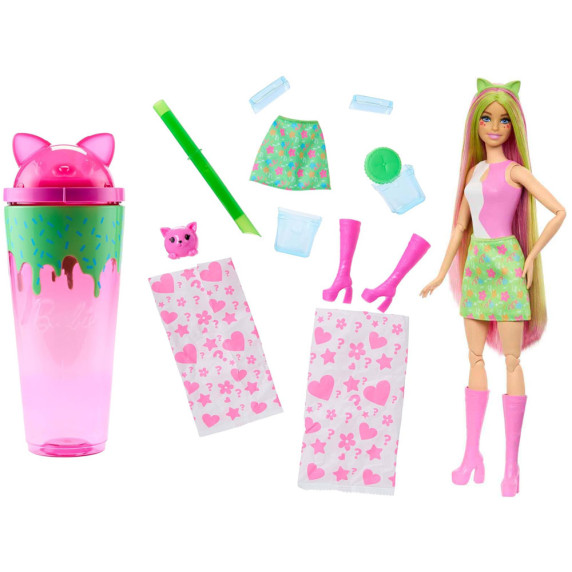 Bábika Barbie Pop Reveal zo série: Shake s mačiatkom a príslušenstvom Mattel