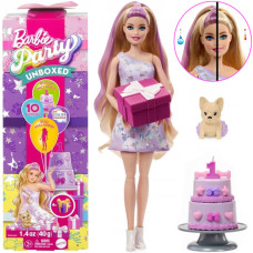 Bábika Barbie Party Unboxed Narodeninová edícia s príslušenstvom MATTEL - 