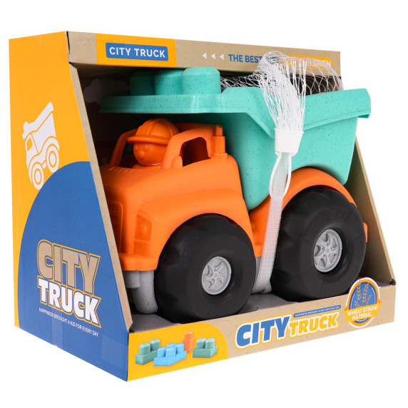 Dömper kockákkal bioműanyagból Inlea4Fun CITY TRUCK