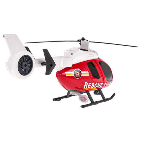  Set mașină cu elicopter - Inlea4Fun CITY FIRE -pompieri