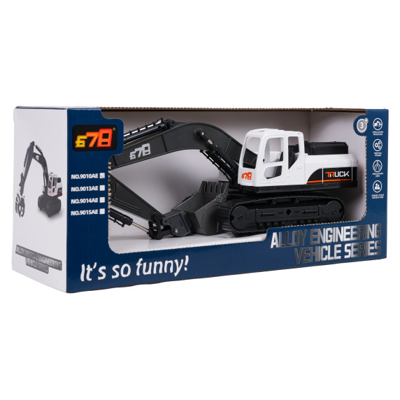 Excavator metalic alb – ENGINEERING VEHICLE SERIES