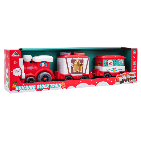 Trenuleț de Crăciun cu vagoane de sortare - BUILDING BLOCK TRAIN